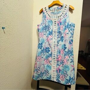 Lilly Pulitzer Mila Shift Dress Bahamas Beachcomber Size 16